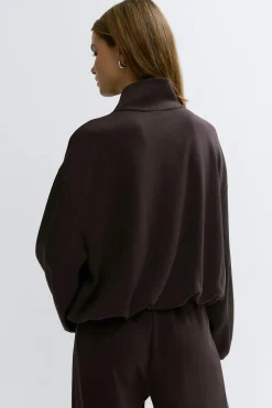 Online Gina Tricot Soft sporty zip jacket Bruin