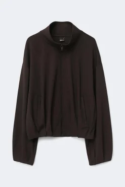 Online Gina Tricot Soft sporty zip jacket Bruin