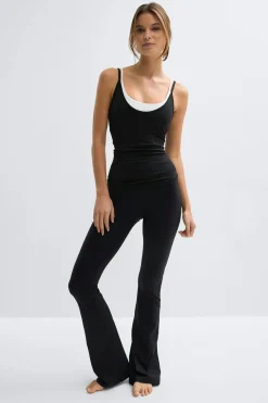 Clearance Gina Tricot Soft strap yoga singlet Zwart