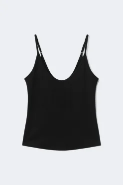 Clearance Gina Tricot Soft strap yoga singlet Zwart