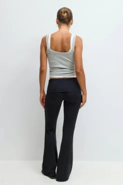 Sale Gina Tricot Soft touch folded trouser Blauw