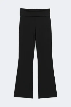 Discount Gina Tricot Soft touch folded trouser Zwart