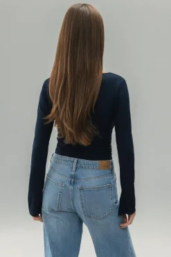 Best Gina Tricot Soft touch jersey top Blauw
