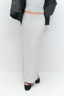 Hot Gina Tricot Soft touch maxi skirt Grijsv