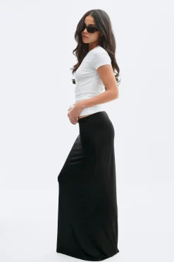 Hot Gina Tricot Soft touch maxi skirt Zwart