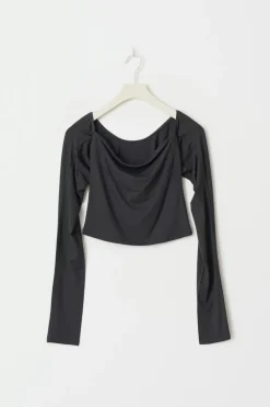 New Gina Tricot Soft touch square top Grijsv