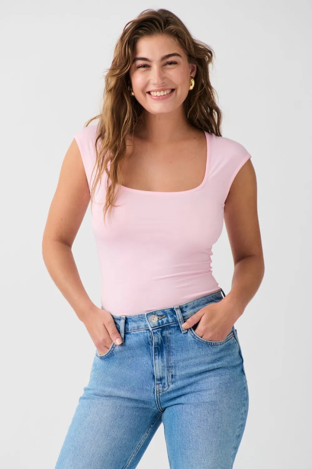 Outlet Gina Tricot Soft touch tight top Roze