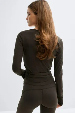 Gina Tricot Soft wrap yoga cardigan Bruin