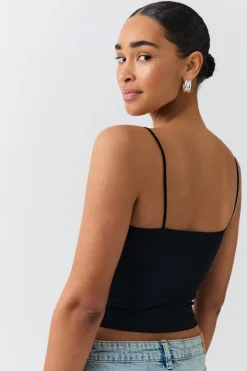 Gina Tricot spaghetti strap singlet Zwart