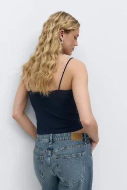 New Gina Tricot spaghetti strap singlet Blauw