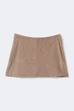 Discount Gina Tricot Sparkle mini skirt Bruin