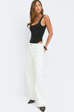 Hot Gina Tricot Square neck body Zwart