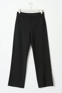 Gina Tricot Straight regular trousers Zwart