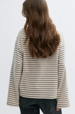 Discount Gina Tricot Stripe long sleeve tee Grijsv