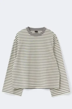 Discount Gina Tricot Stripe long sleeve tee Grijsv