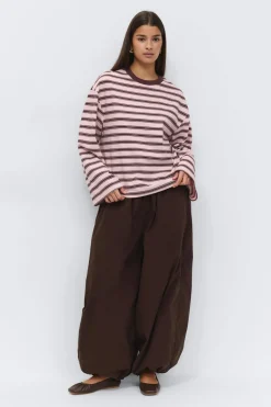 Best Gina Tricot Stripe long sleeve tee Roze