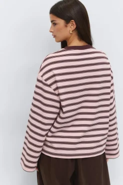 Best Gina Tricot Stripe long sleeve tee Roze