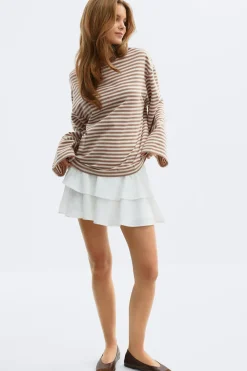 New Gina Tricot Stripe long sleeve tee Beige