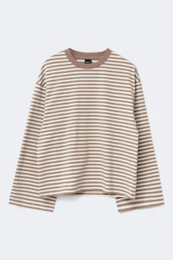 New Gina Tricot Stripe long sleeve tee Beige