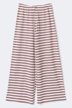 Clearance Gina Tricot Striped soft trousers Paars
