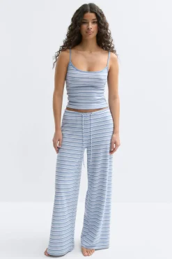 Clearance Gina Tricot Striped soft trousers Blauw