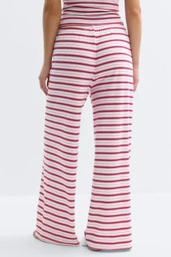 Sale Gina Tricot Striped soft trousers Wit
