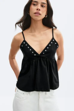 Best Gina Tricot Studs singlet Zwart