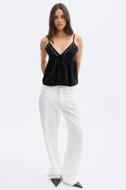 Best Gina Tricot Studs singlet Zwart
