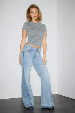 Online Gina Tricot Super flare jeans Blauw