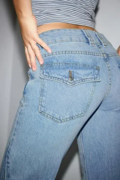 Online Gina Tricot Super flare jeans Blauw
