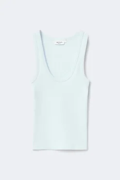 Hot Gina Tricot Super stretch scoop neck tank Blauw