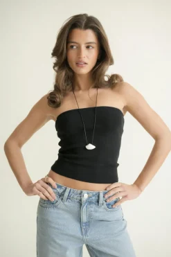 Hot Gina Tricot Super stretch tube top Zwart