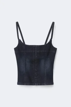 Online Gina Tricot Sweet jean singlet Blauw