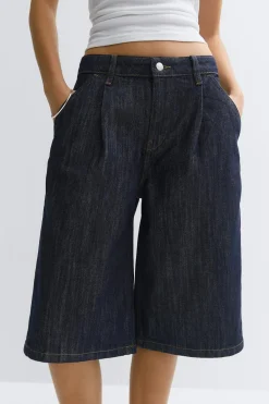 Hot Gina Tricot Tailored long denim shorts Blauw