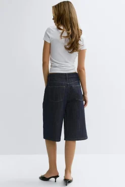 Hot Gina Tricot Tailored long denim shorts Blauw