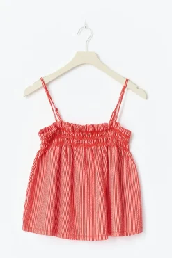 Best Gina Tricot Textured smock singlet Rood