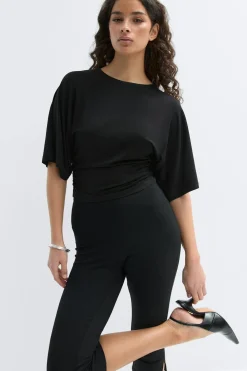 Online Gina Tricot Tie back top Zwart