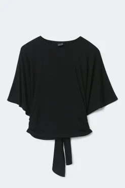 Online Gina Tricot Tie back top Zwart