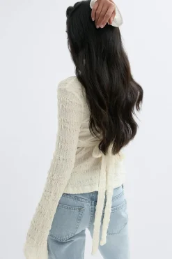 Gina Tricot Tie back top Wit
