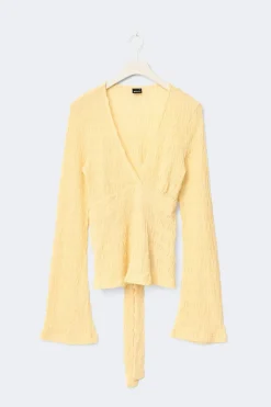 Hot Gina Tricot Tie back top Geel