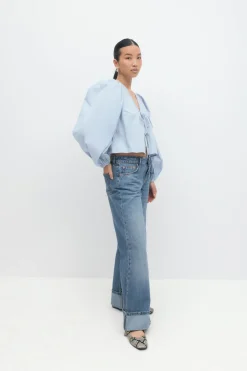 Sale Gina Tricot Tie blouse Blauw