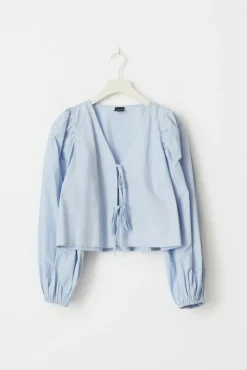 Sale Gina Tricot Tie blouse Blauw
