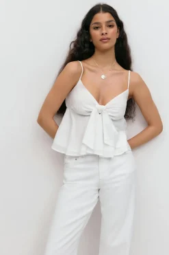 Hot Gina Tricot Tie singlet Wit