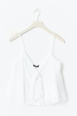 Hot Gina Tricot Tie singlet Wit