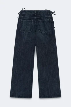 Clearance Gina Tricot Tied up loose jeans Blauw