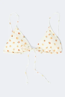 Online Gina Tricot Triangle front tie bikini top Wit