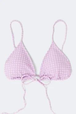 Gina Tricot Triangle front tie bikini top Paars