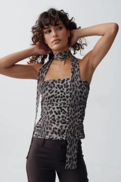 Sale Gina Tricot Tube scarf top Bruin