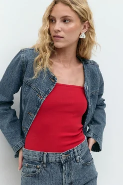 Outlet Gina Tricot Tube top Rood