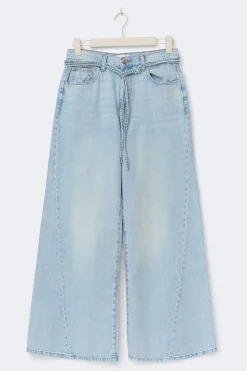 Gina Tricot Twisted wide jeans Blauw